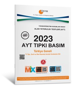  2023 ÖSYM AYT Tıpkı Basım Çıkmış Sorular Deneme Sınavı A Yayınları